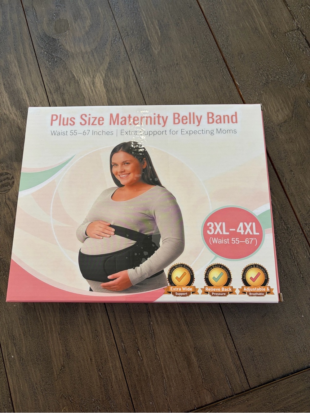 Plus Size Maternity Belly Band - Black (3XL-4XL)